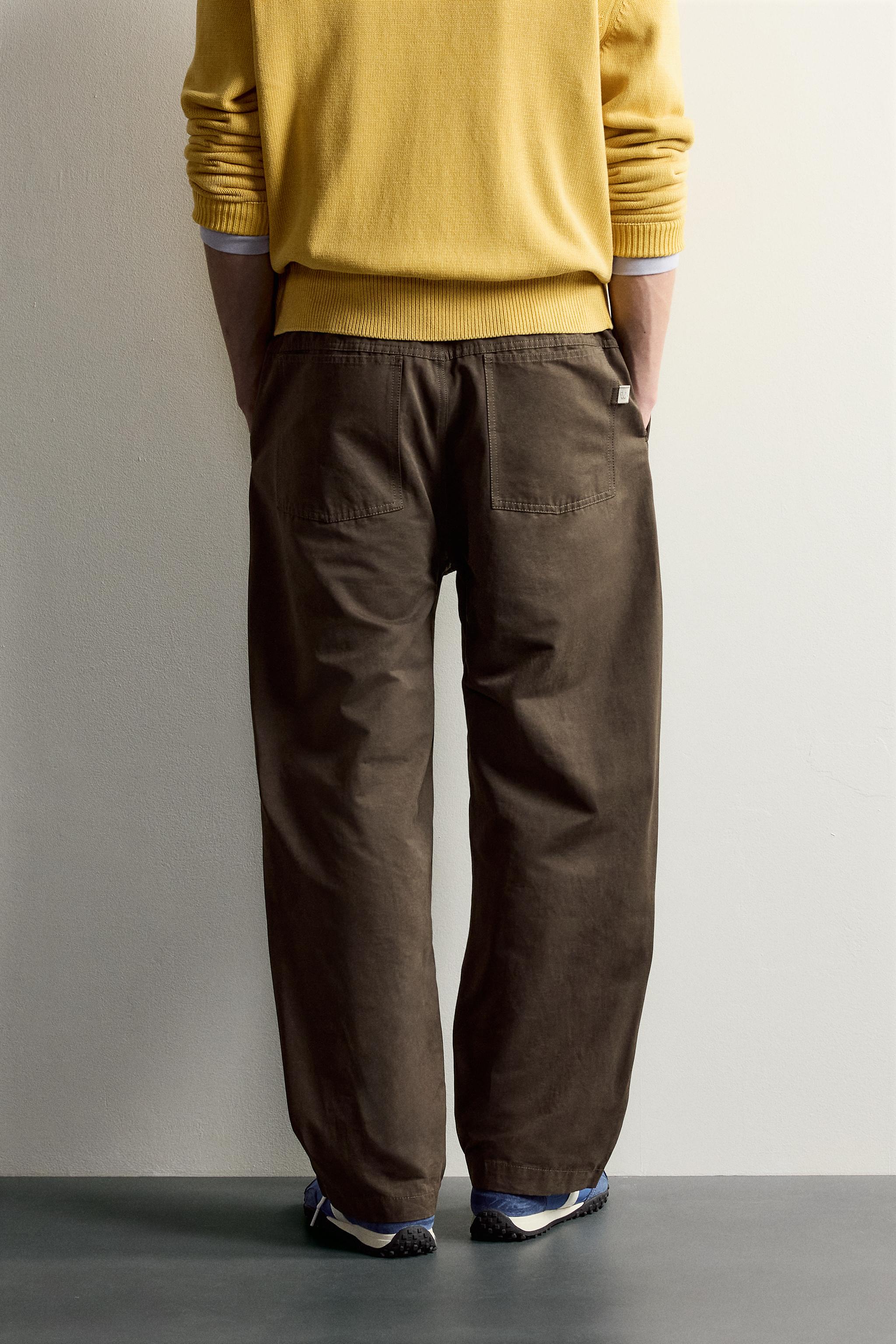 Zara SOFT RELAXED FIT PANTOLON görsel 3