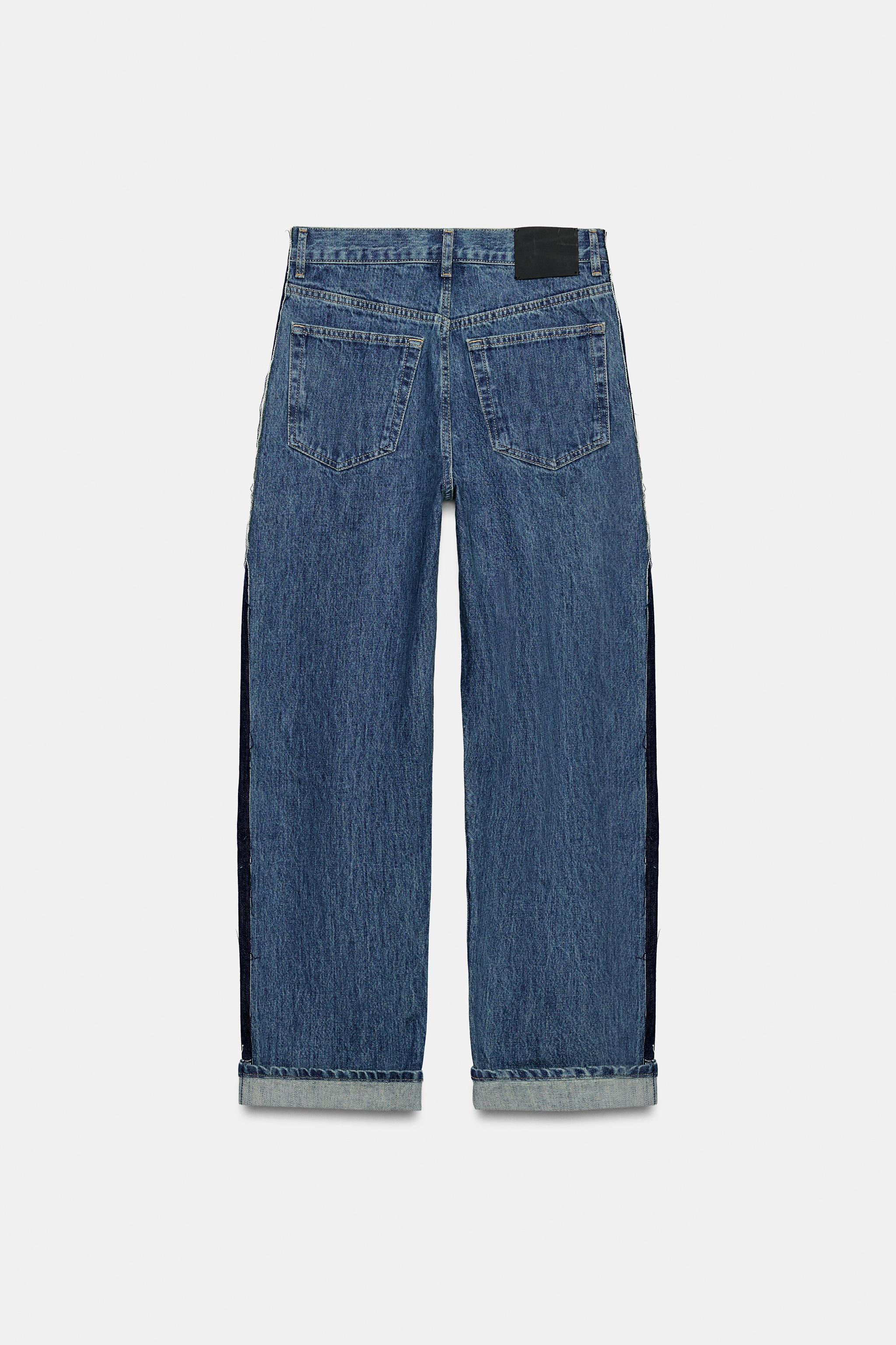 Женские джинсы Zara ZW COLLECTION MID-RISE ROLLED UP JEANS — фото 7