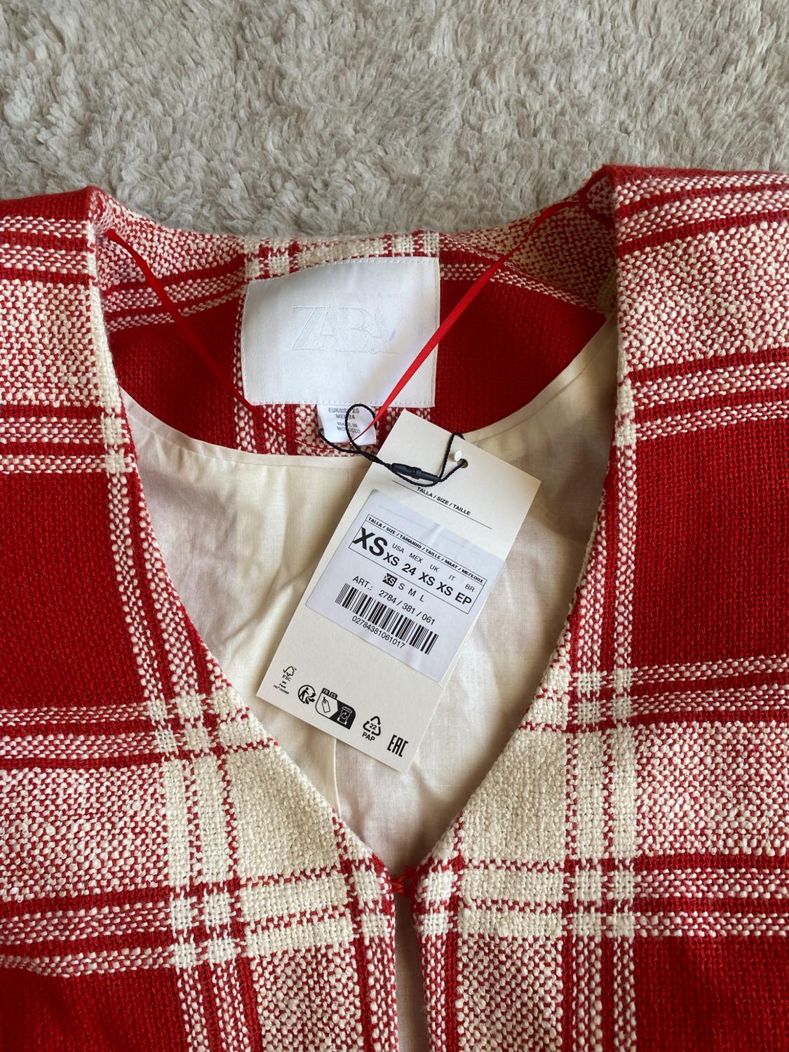 ZW COLLECTION FITTED CHECK JACKET - Image 4