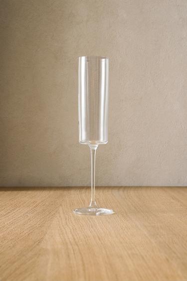 STRAIGHT CRYSTALLINE FLUTE GLASS -  by Zara