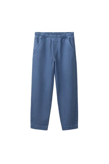 Zara FLOWY SALGA PANTS - Blue - Image 0
