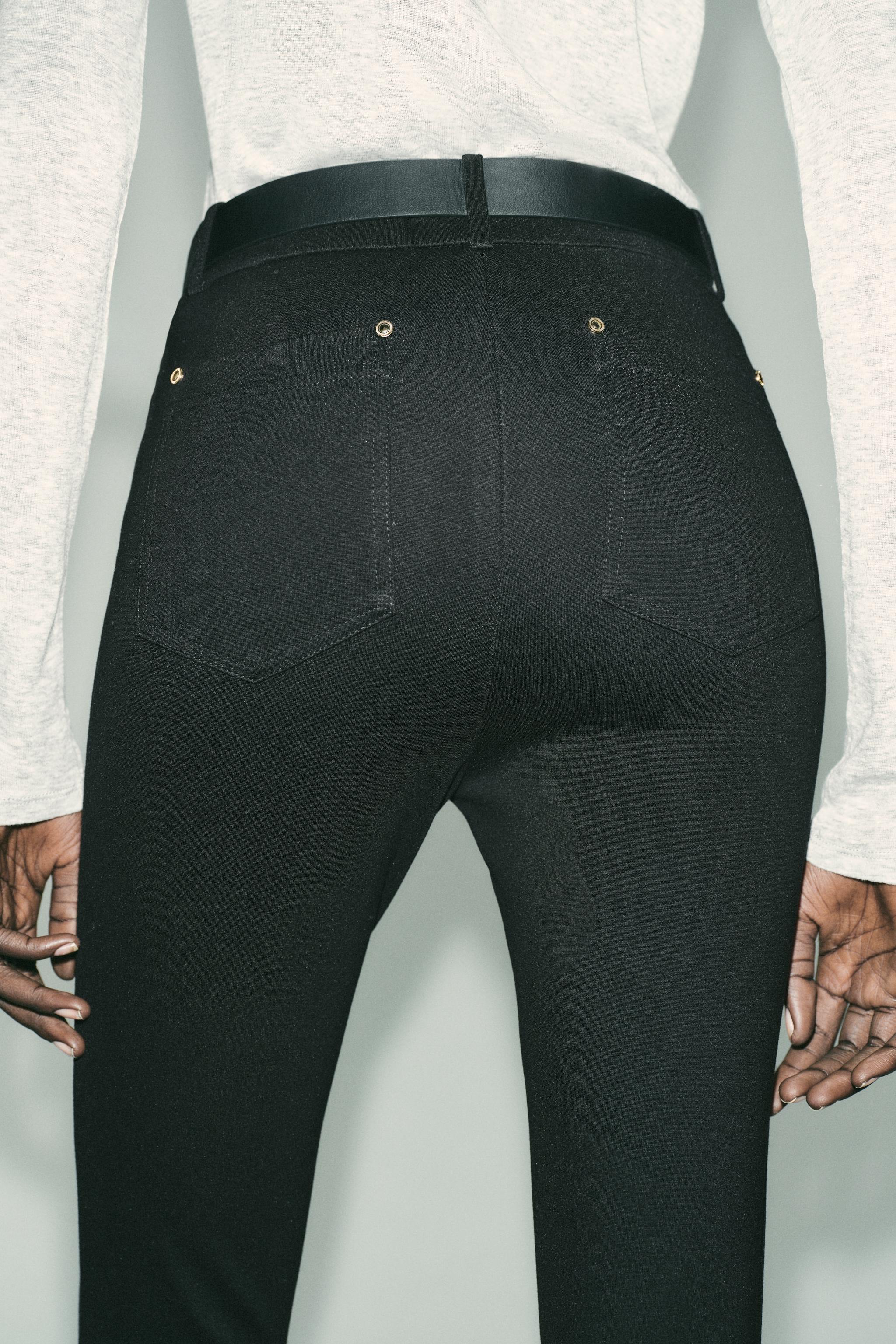 MID-RISE BELTED JEGGINGS