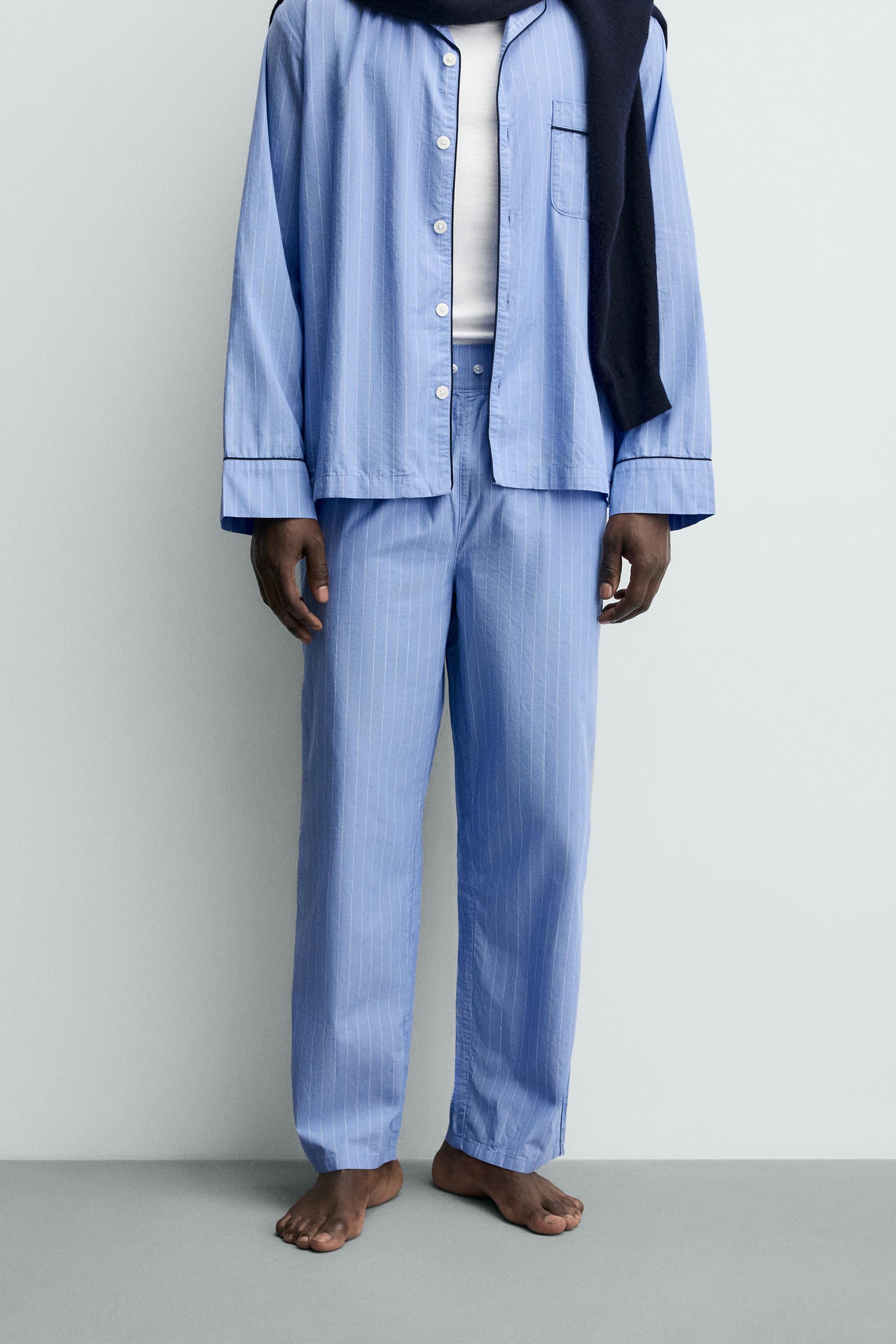 PAJAMA SET WITH CONTRAST PIPING