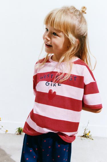 PANTALÓN BALLOON ESTAMPADO CORAZONES - Rojo de Zara