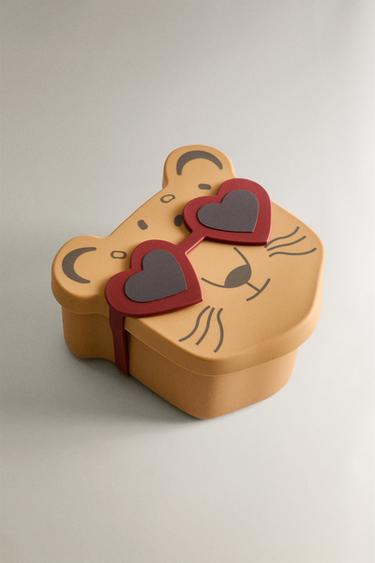 CHILDREN'S SILICONE CHEETAH LUNCH BOX - Orange by Zara - Image 1