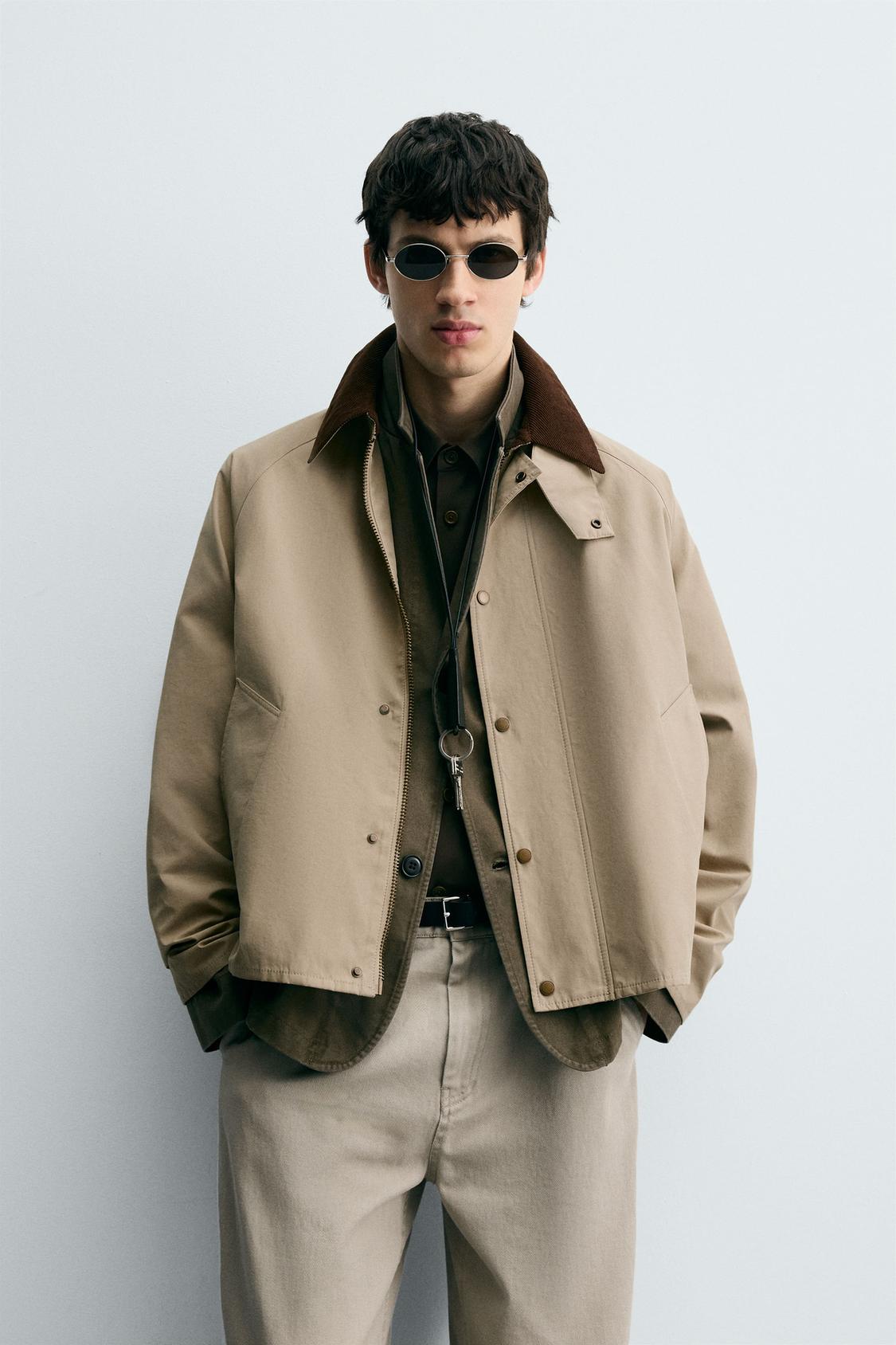 CONTRAST COLLAR TECHNICAL JACKET