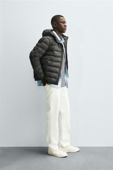 LIGHTWEIGHT QUILTED HOODED JACKET - Charcoal grey by Zara - Image 3