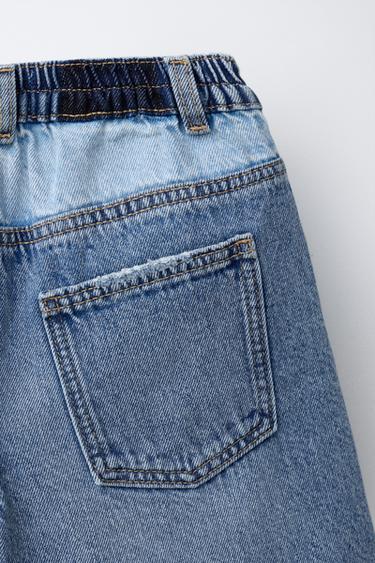 COLOUR BLOCK DENIM BERMUDA SHORTS - Light blue by Zara - Image 3