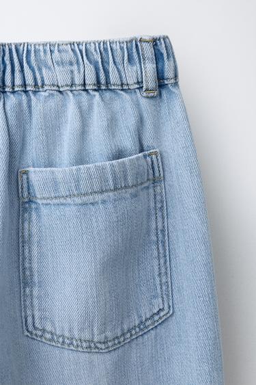 LOOSE-FITTING BAGGY JEANS - Light blue by Zara - Image 3