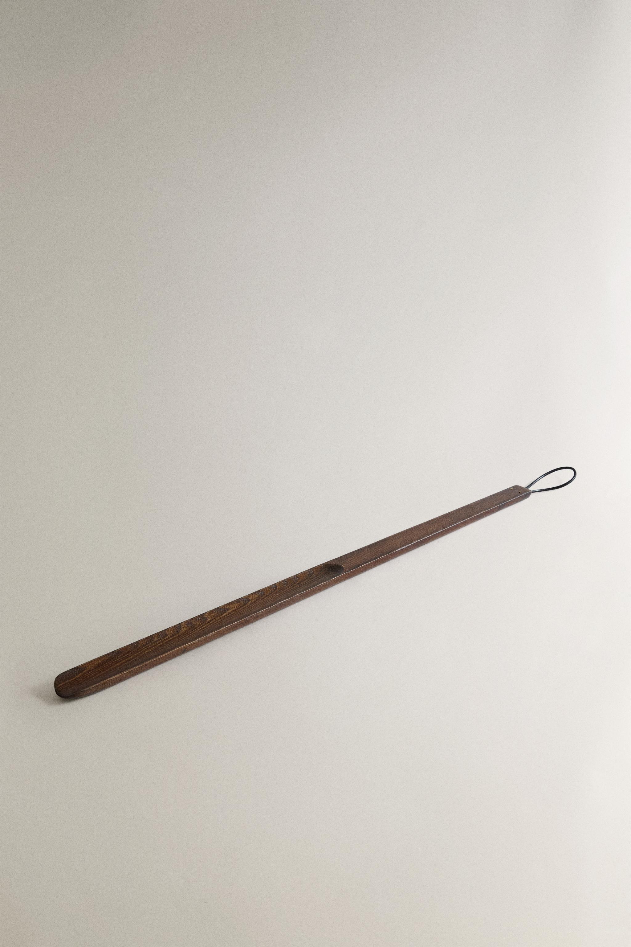 XL WOODEN SHOEHORN — Brown