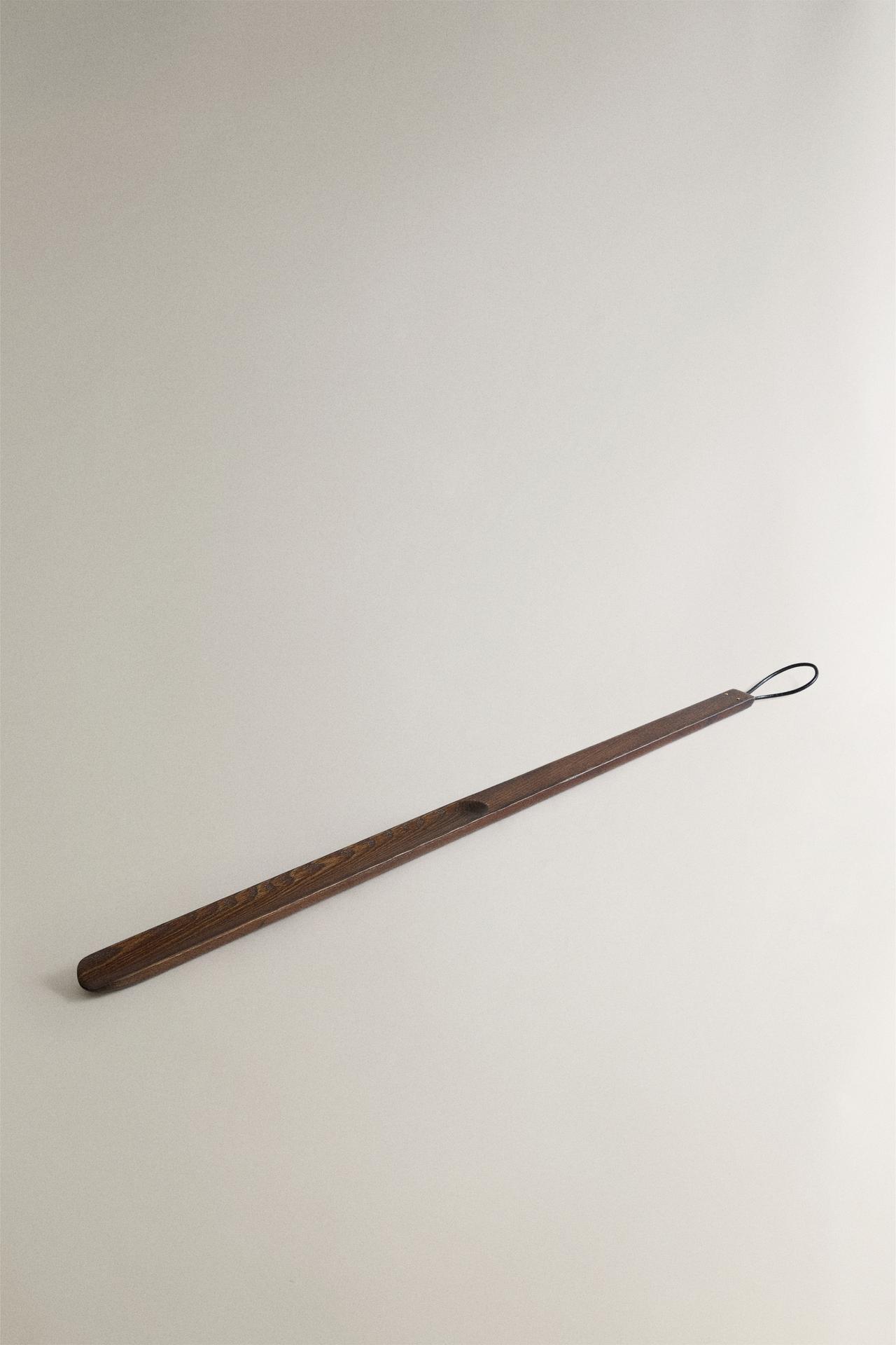 XL WOODEN SHOEHORN — Brown