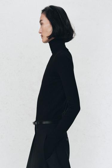 BODY COL MONTANT MÉLANGE LAINE SOSHIOTSUKI X ZARA - Noir de Zara - Image 2