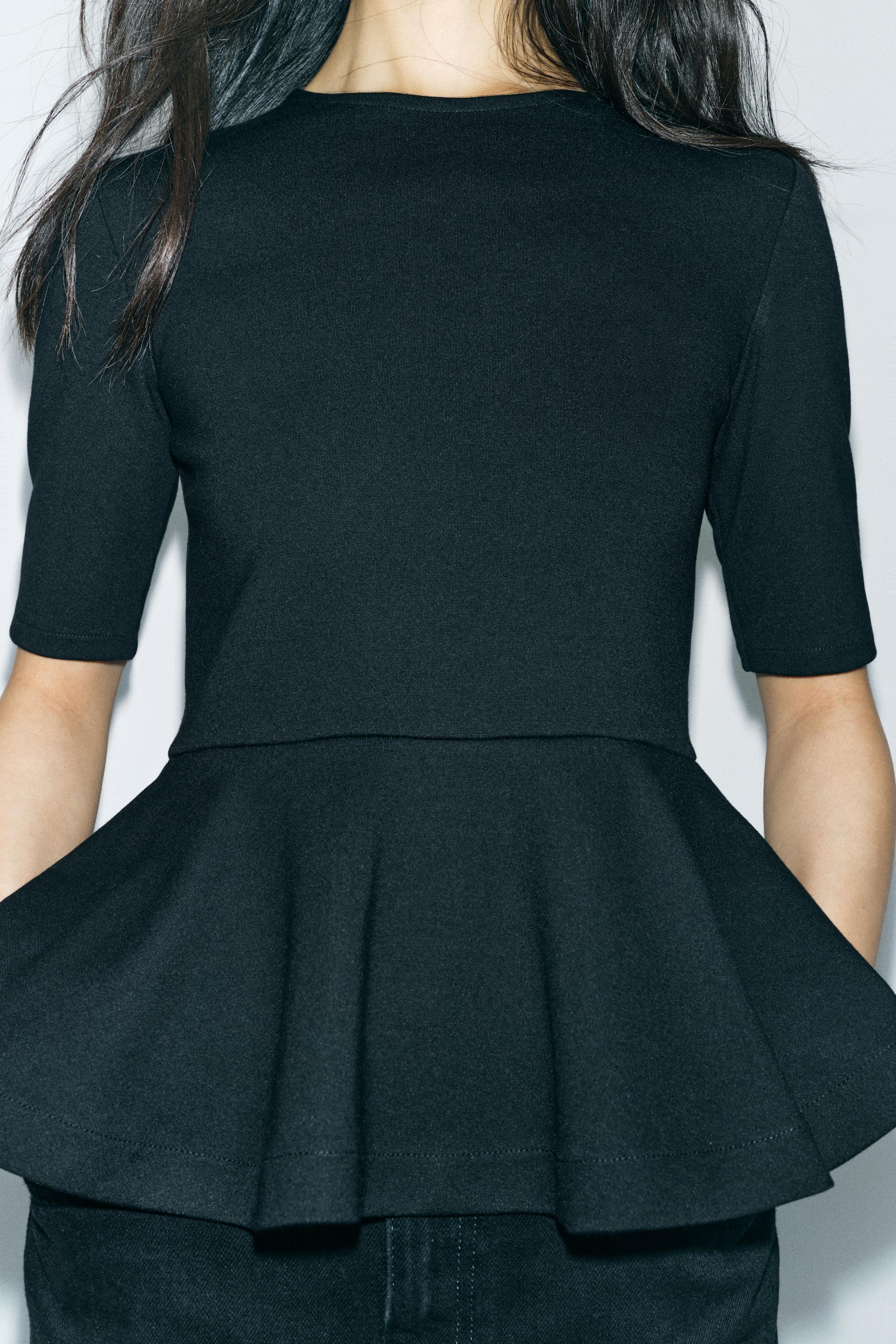 ZARA ペプラムフリル付きTシャツ 5584/176 ZARA ペプラムフリル付きTシャツ 5584/176 (ZARA/Tシャツ