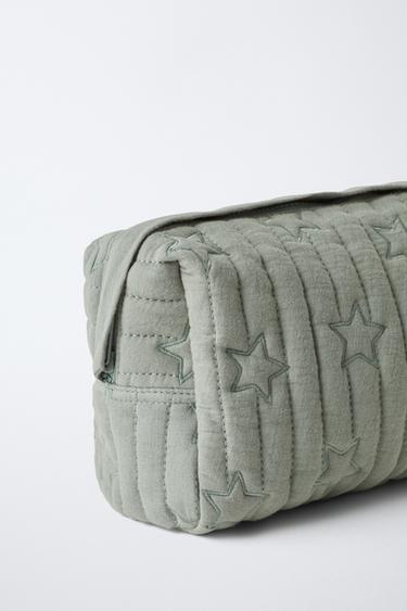 STARS PRINT TOILETRY BAG - Green by Zara - Image 2