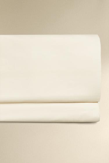 SATEEN FLAT SHEET (1000 THREAD COUNT) - Cream by Zara - Image 0