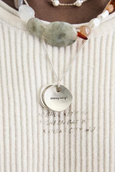 CHAIN WITH COMBINED PENDANTS - Silver by Zara - Image 1