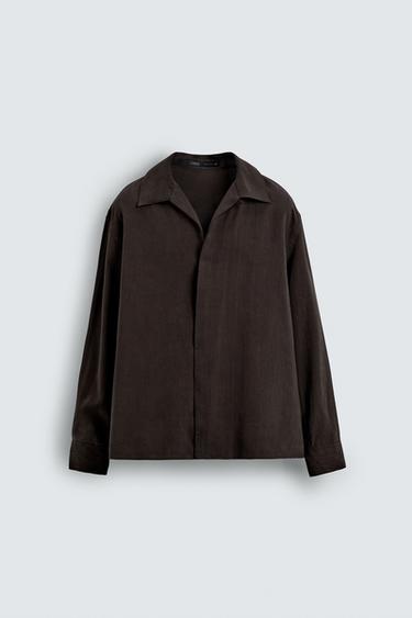 FLOWING POLO SHIRT - Burgundy by Zara