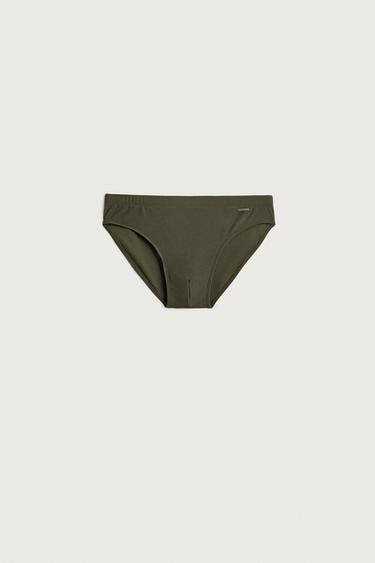 BAÑADOR SLIP - Khaki de Zara