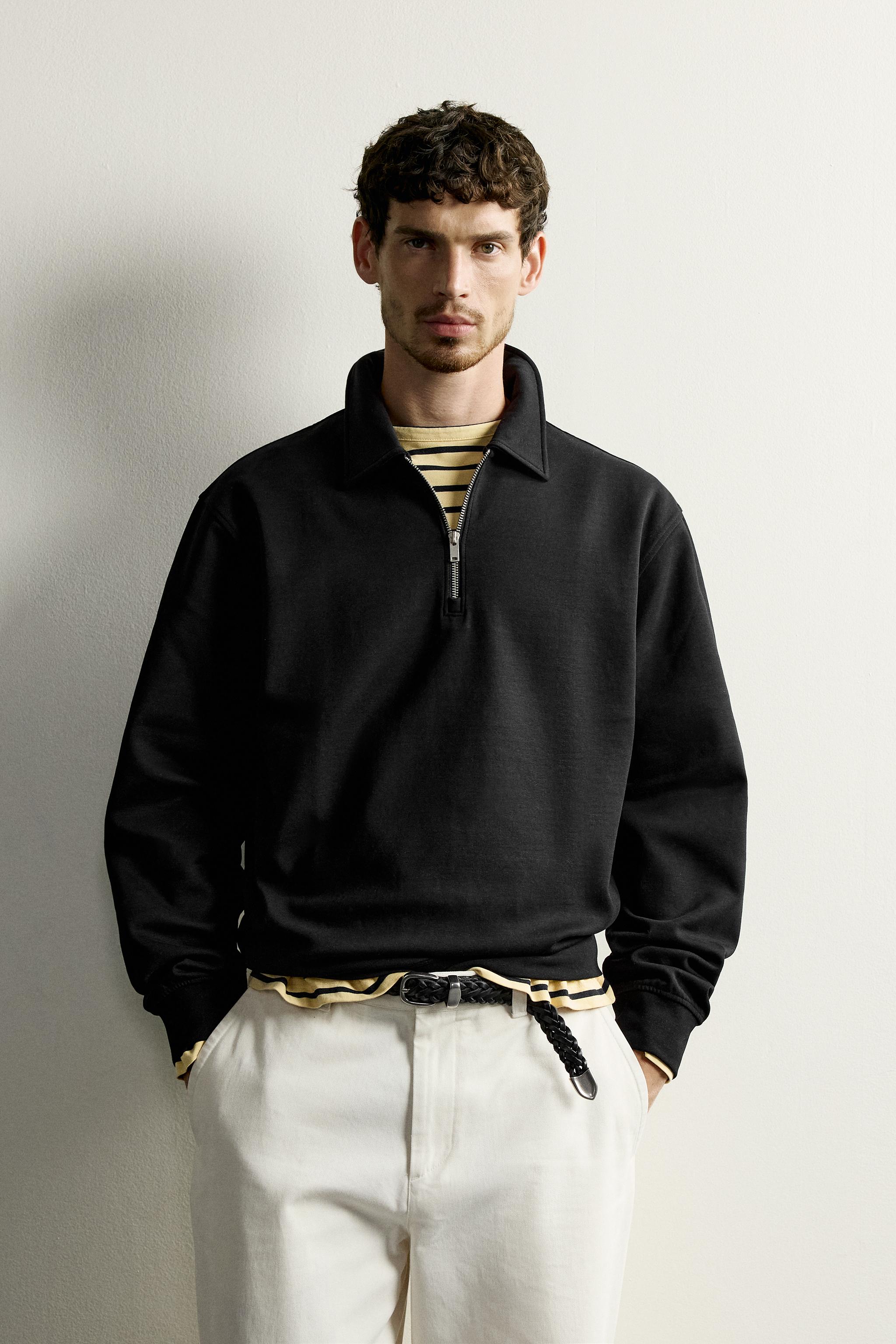 INTERLOCK ZIP POLO SWEATSHIRT