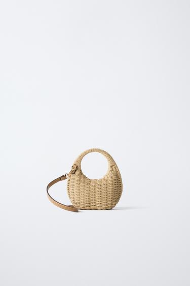 RAFFIA EFFECT CROSSBODY BAG - Ecru White by Zara - Image 5