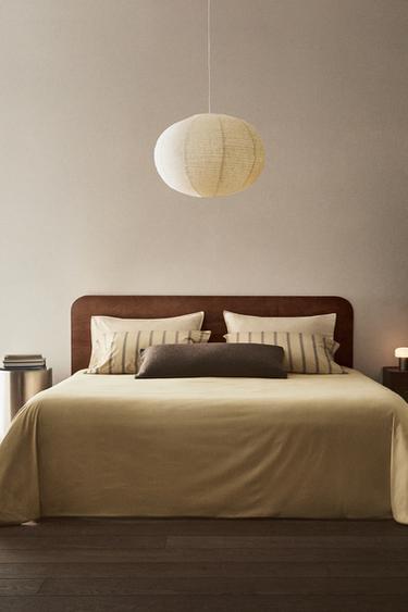 REVERSIBLE STRIPED DUVET COVER - Yellow by Zara