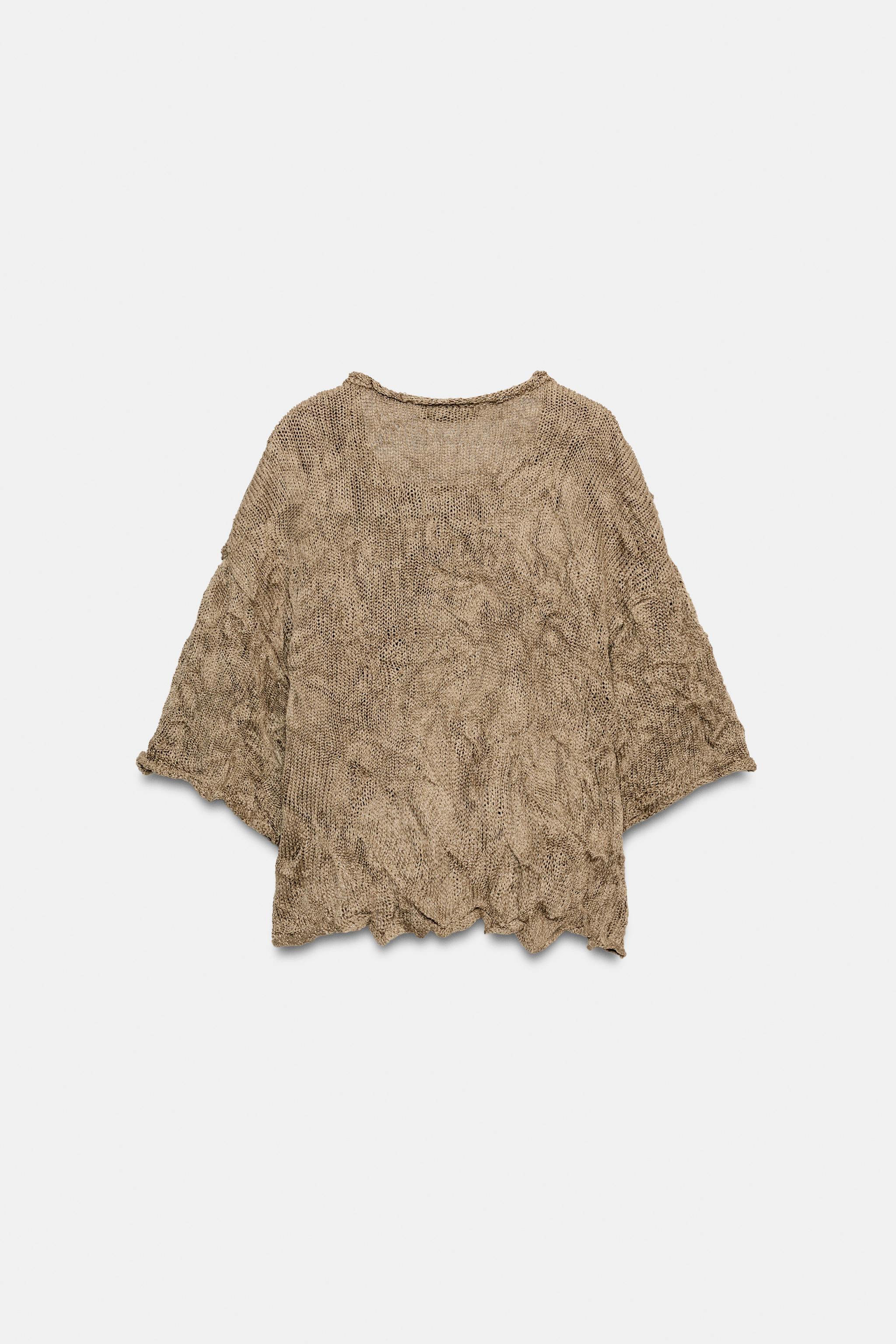 PULL EN MAILLE EFFET FROISSÉ