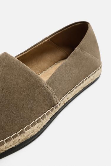 LEATHER ESPADRILLES - Taupe Grey by Zara - Image 3