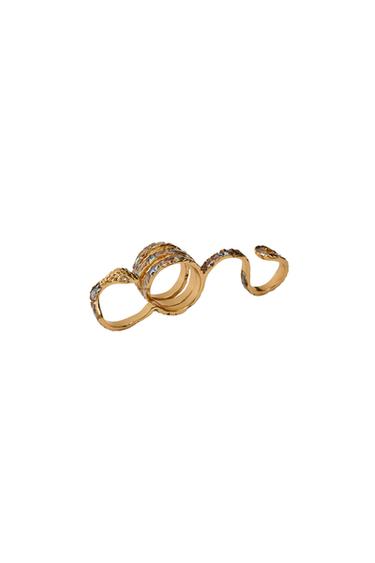 خاتم متعدد الوضعيات ثعبان ماريا بيرينسون X زارا - ذهبي الخاص بـ Zara