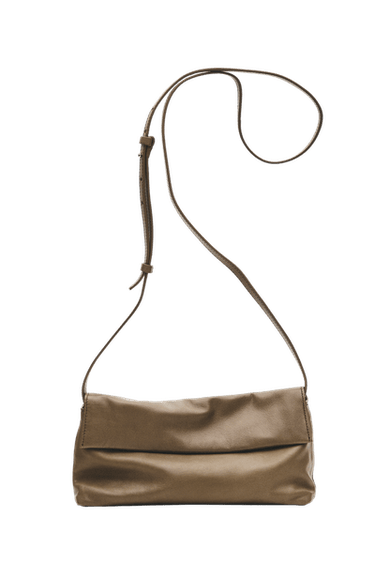 Nappa leather crossbody bag — Black gold 1