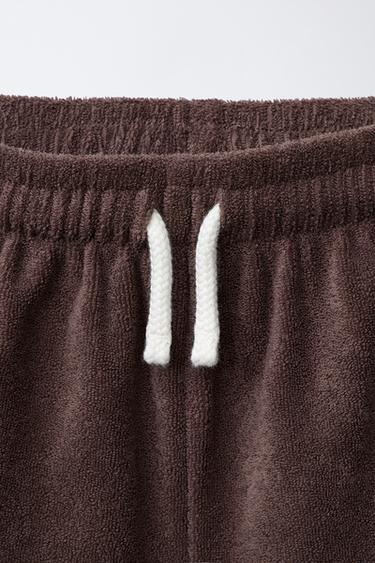 SHORT EFFET ÉPONGE AVEC ÉTIQUETTE - Marron de Zara - Image 2