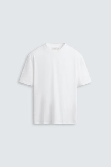 SLIM FIT MEDIUM WEIGHT T-SHIRT - White by Zara
