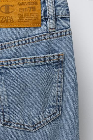 CHAMPION ® X ZARA BARREL JEANS - Blue by Zara - Image 2