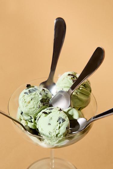 Zara SET OF ICE CREAM SPOONS WITH CURVED HANDLES (SET OF 4) - Steel