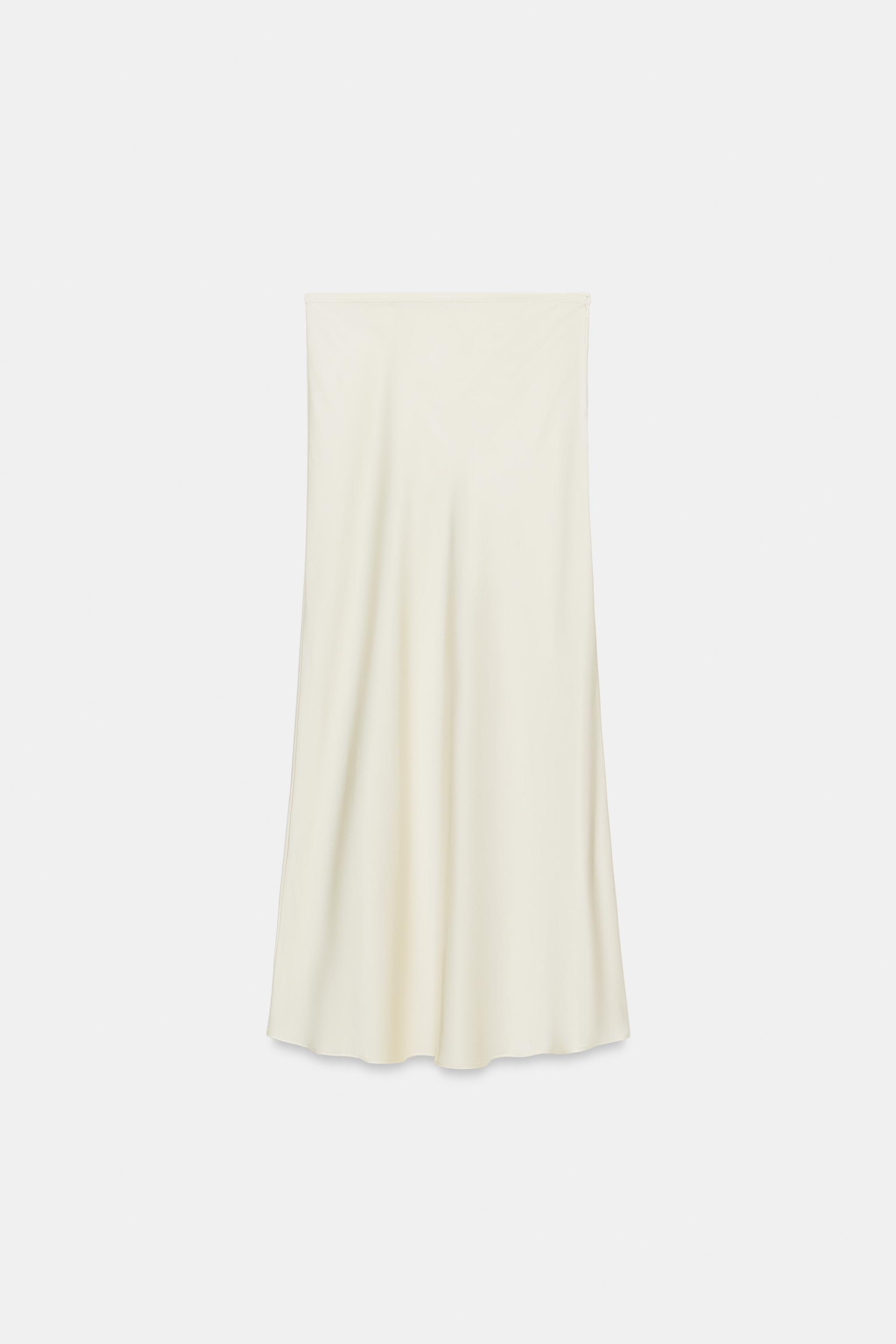 Женские юбки Zara ZW COLLECTION SATIN SKIRT — фото 8
