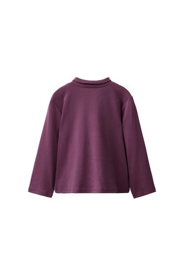 PLAIN TURTLENECK T-SHIRT - Burgundy by Zara