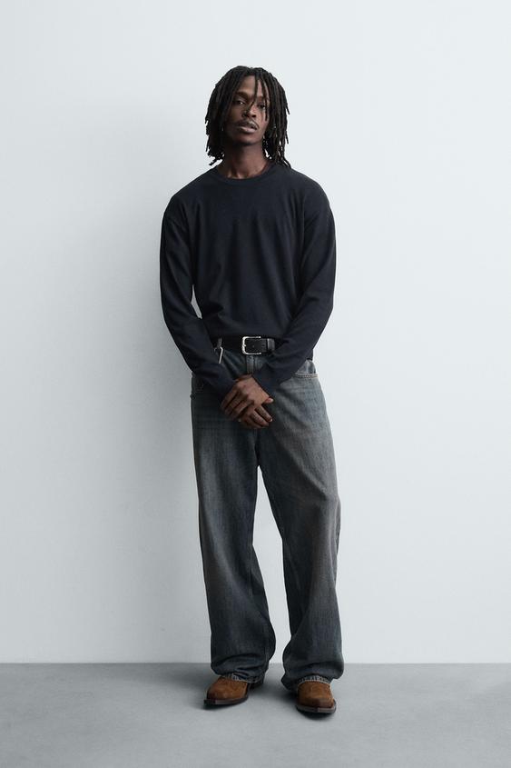 PULL REGULAR FIT STRUCTURÉ - Bleu marine | ZARA Suisse / Switzerland
