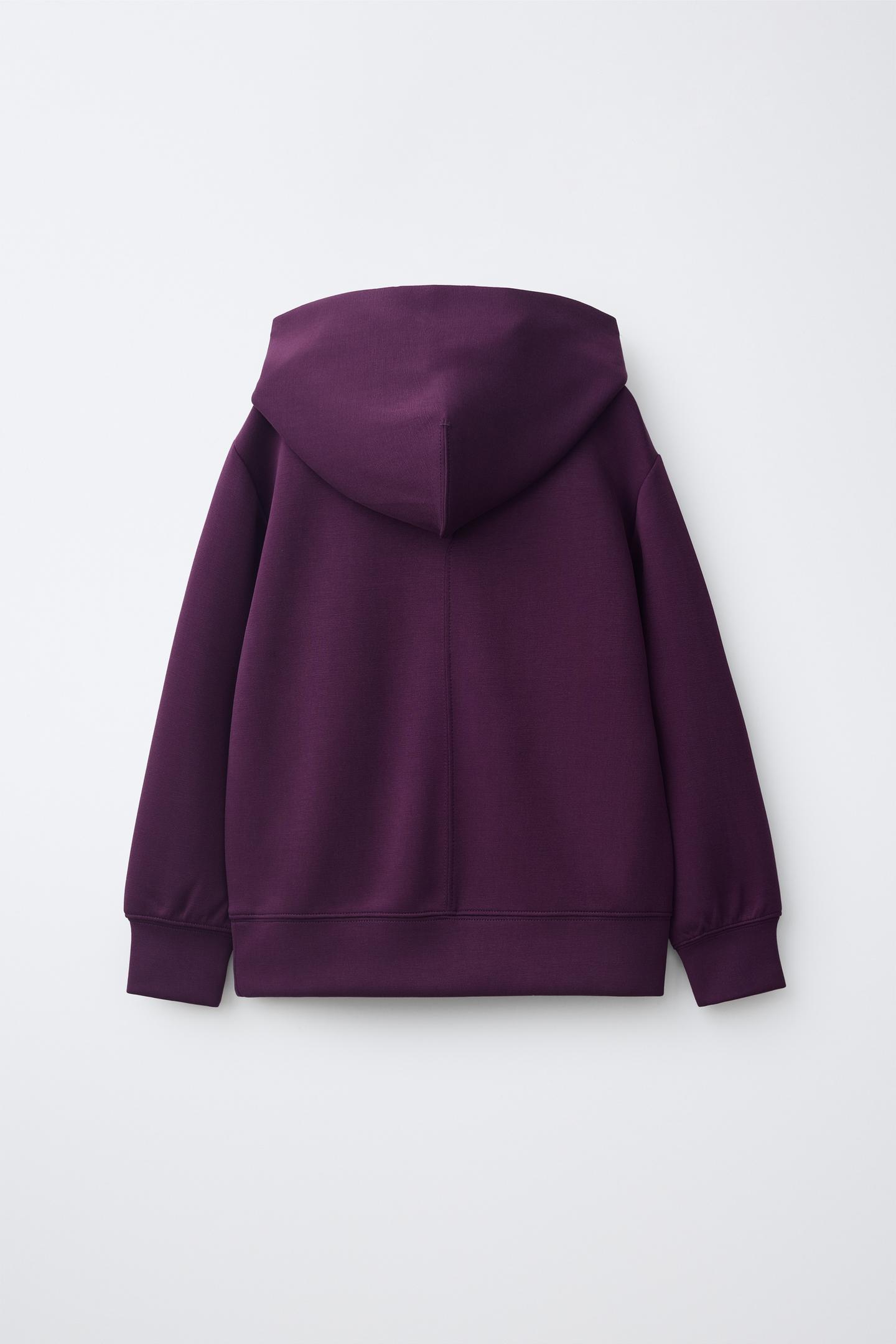 Детское худи Zara Sporty Text, цвет: Фиолетовый — фото 2