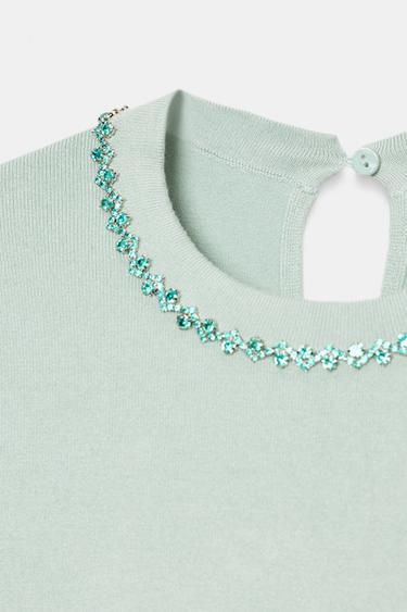 JEWEL KNIT SWEATER - Aquamarine by Zara - Image 6