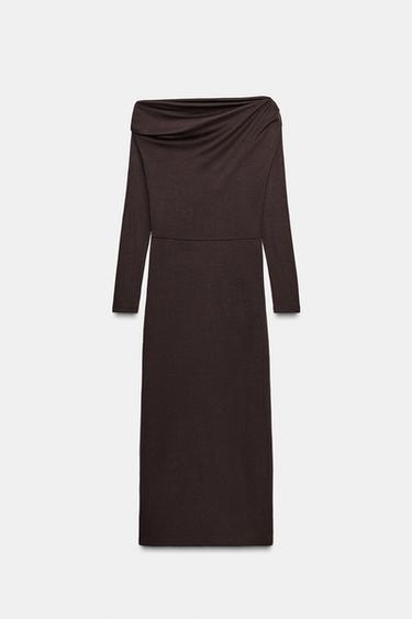 ROBE SOFT FERMOIR - Marron de Zara - Image 5