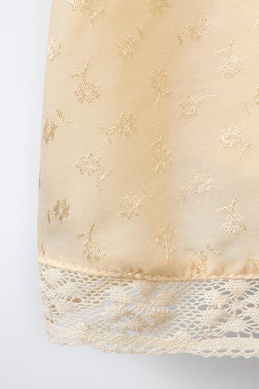 FLOWING JACQUARD BIB DRESS - Vanilla by Zara - Image 3
