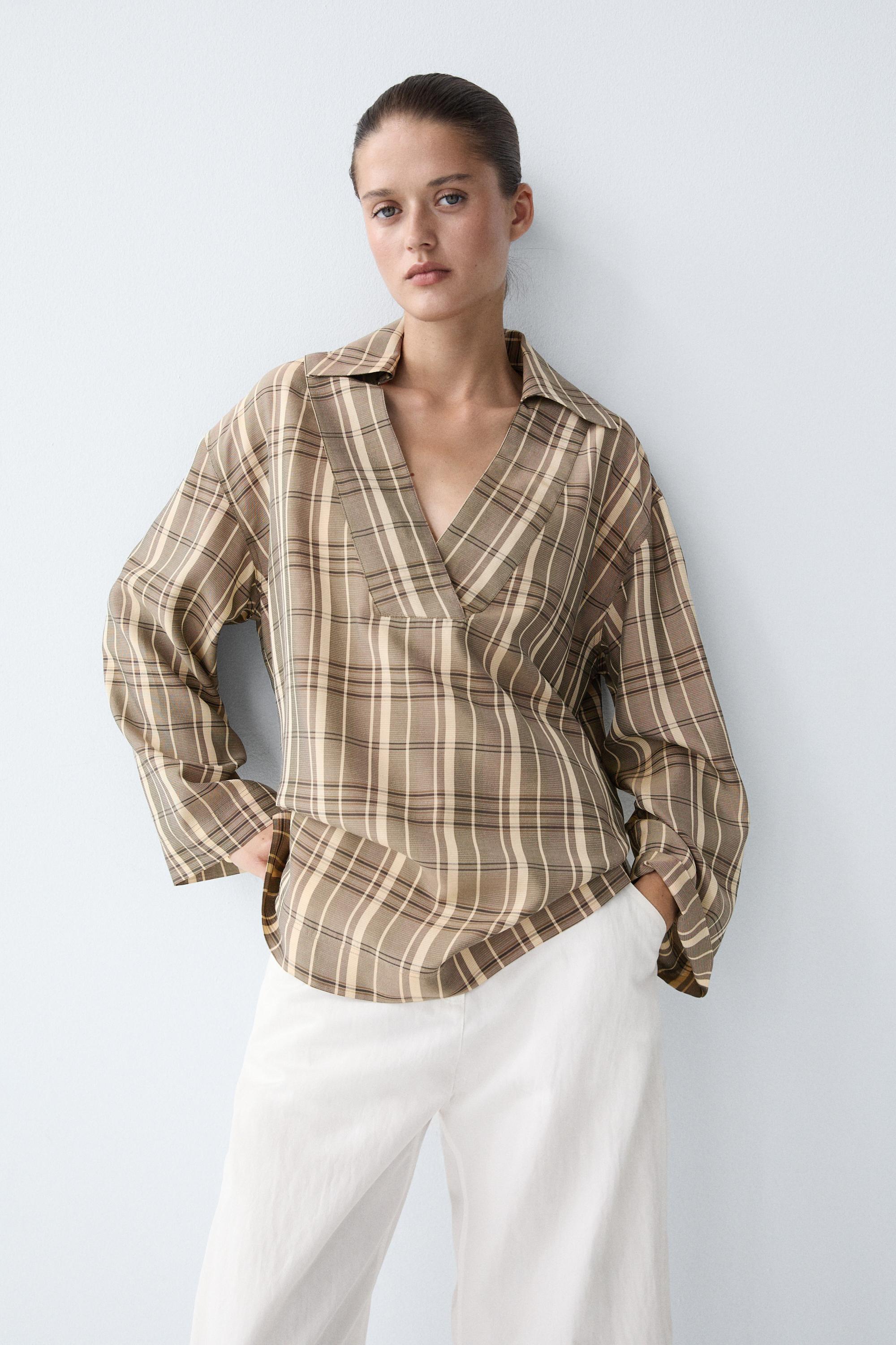 Oversize check polo shirt — 205