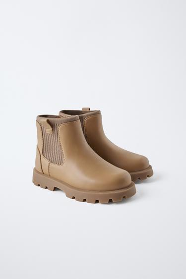 BOTTE ÉLASTIQUE - Marron sable de Zara - Image 1