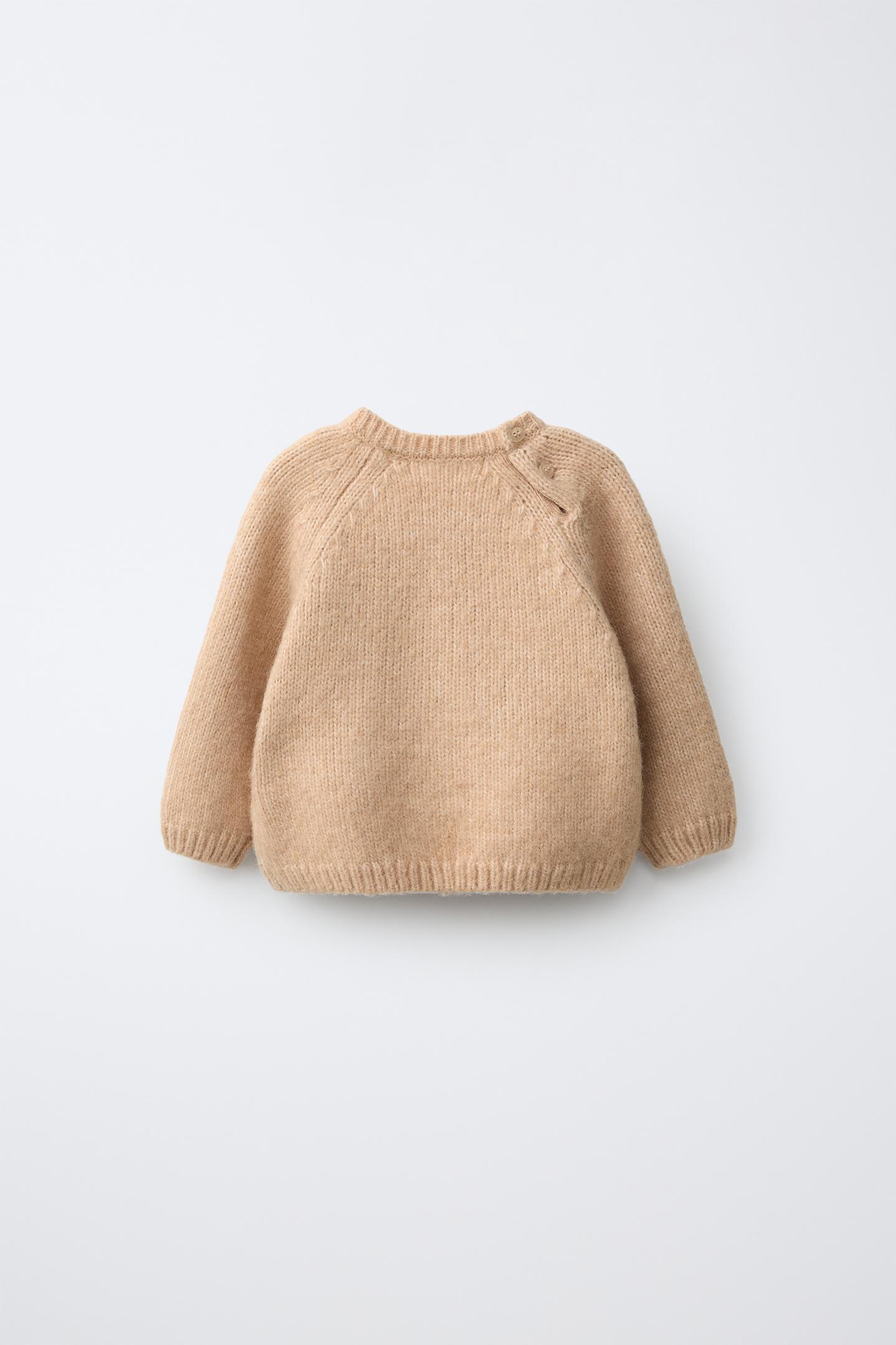 Детский свитер Zara Bear Knit, цвет: Бежевый — фото 2