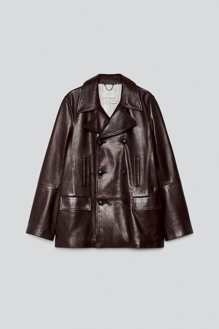 Chaqueton piel contraste
