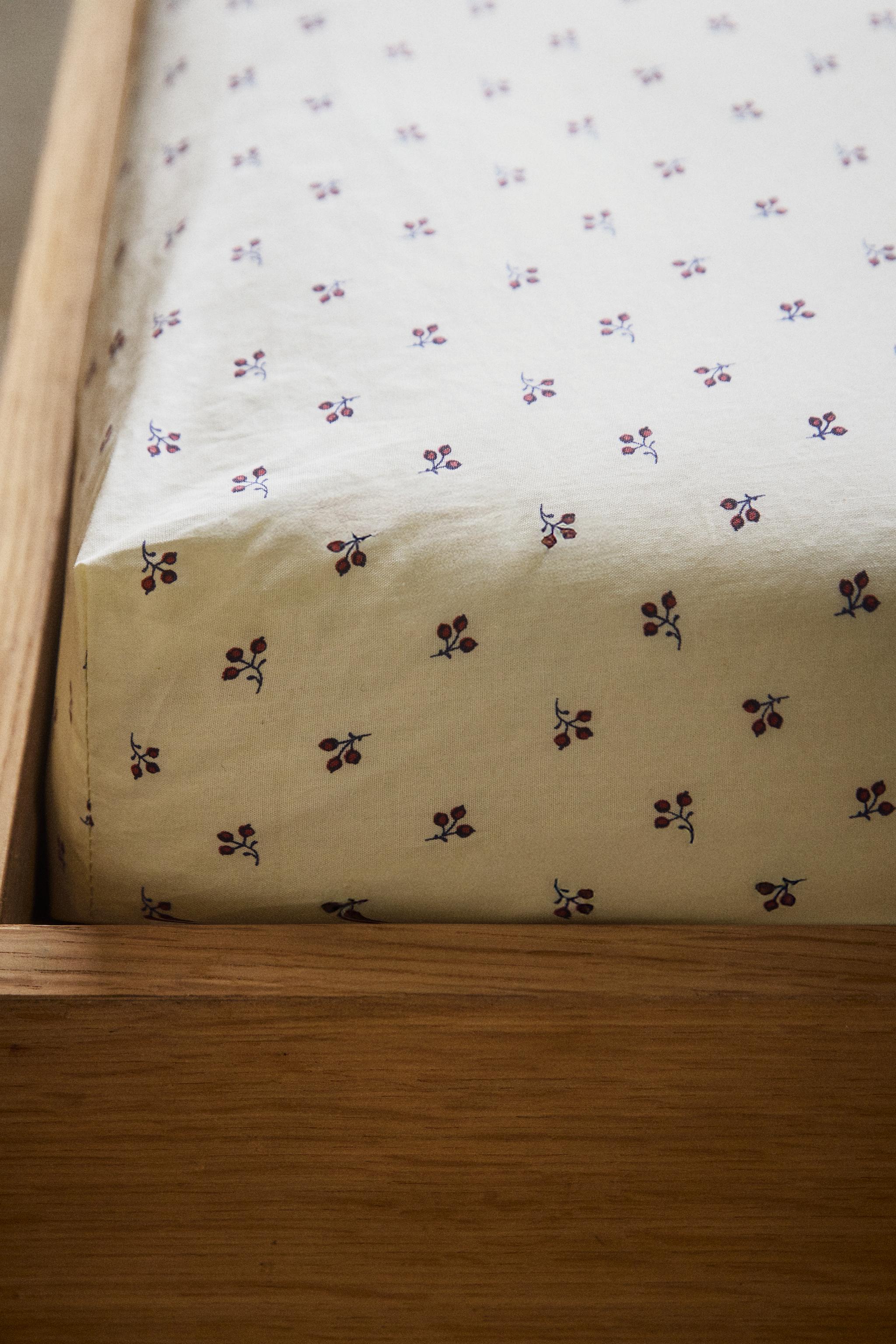 KIDS' FLORAL PRINT FITTED SHEET