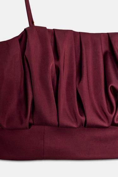 STRAPPY BALLOON TOP - Wine by Zara - Image 8