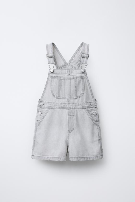 DENIM OVERALL SHORTS