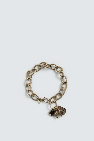 Zara METAL CHARM BRACELET - Gold