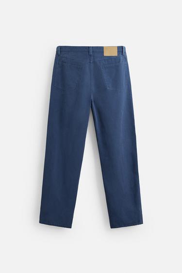 PANTALON STRAIGHT FIT DÉLAVÉ - Bleu roi de Zara - Image 7