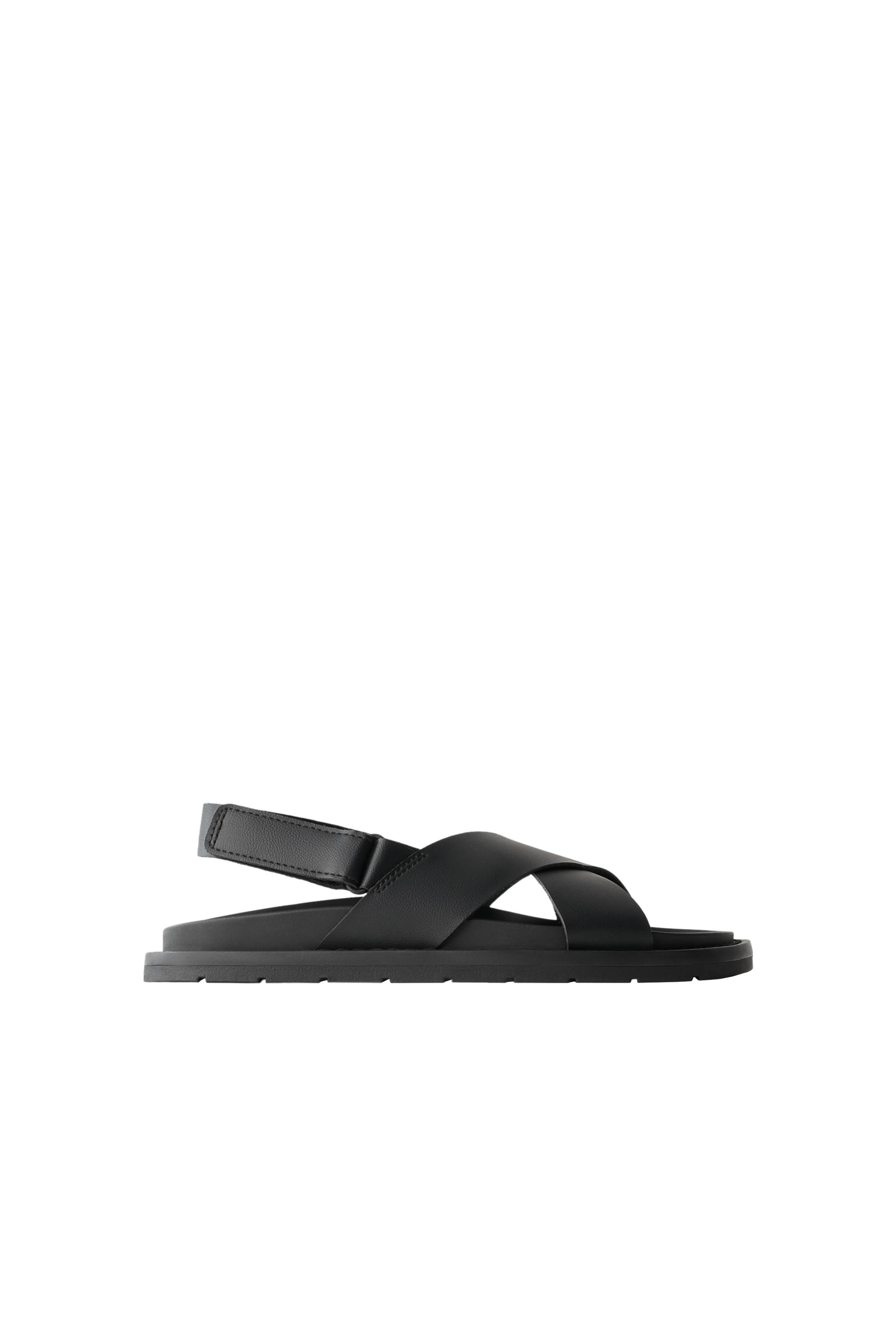 ZARA andカンペール　2点おまとめブラック クロスストラップ サンダル クロスサンダル - ブラック | ZARA Japan / 日本